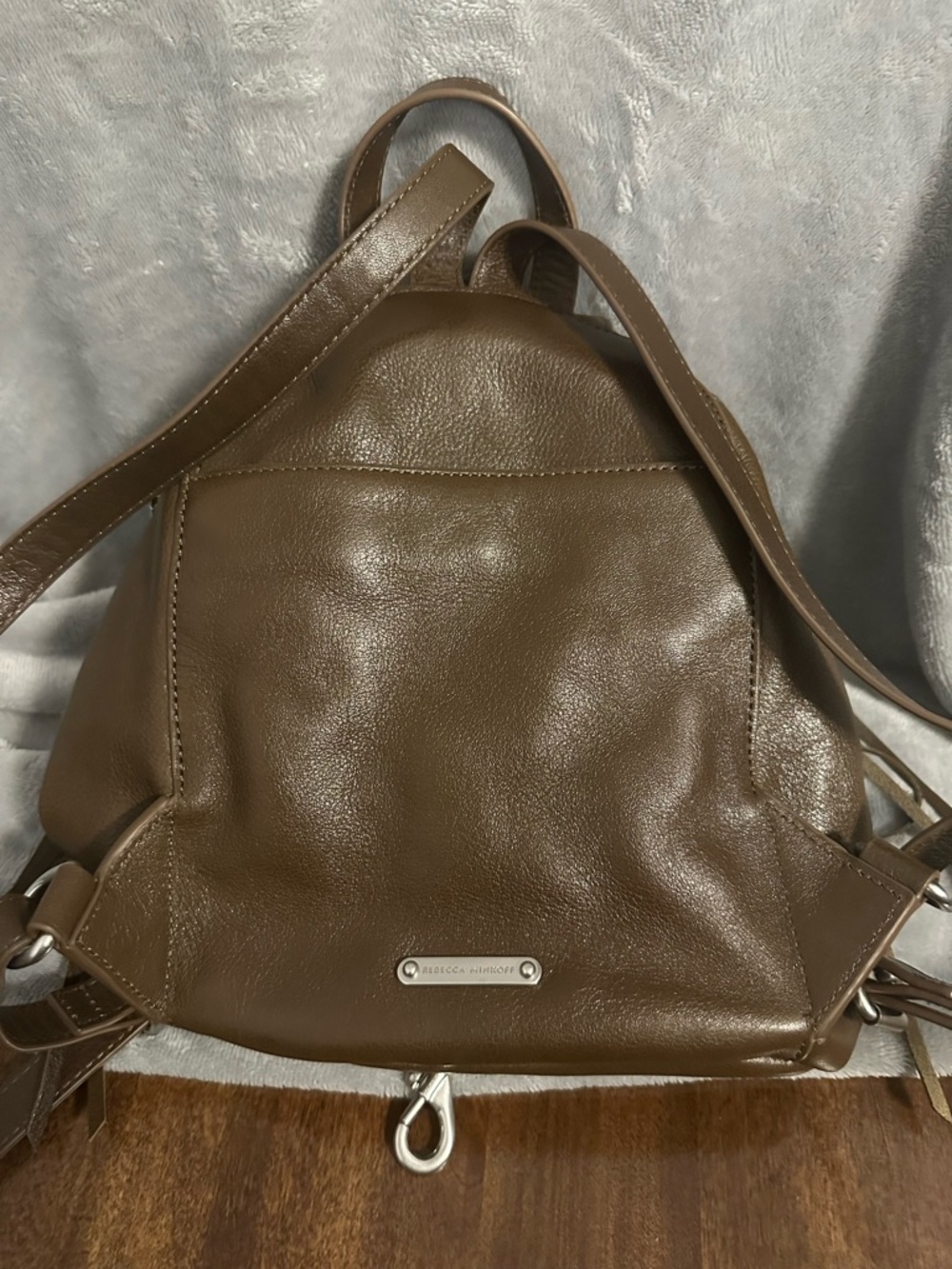 Rebecca Minkoff Medium Julian Leather Backpack Brown - Picture 8 of 15